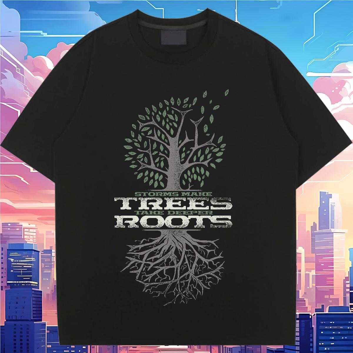 Lady T-Shirts for Women Breathable Short Sleeve Lady T shirt Custom Printed tree Summer Casual 230g Pure Cotton Brand Tops Tees