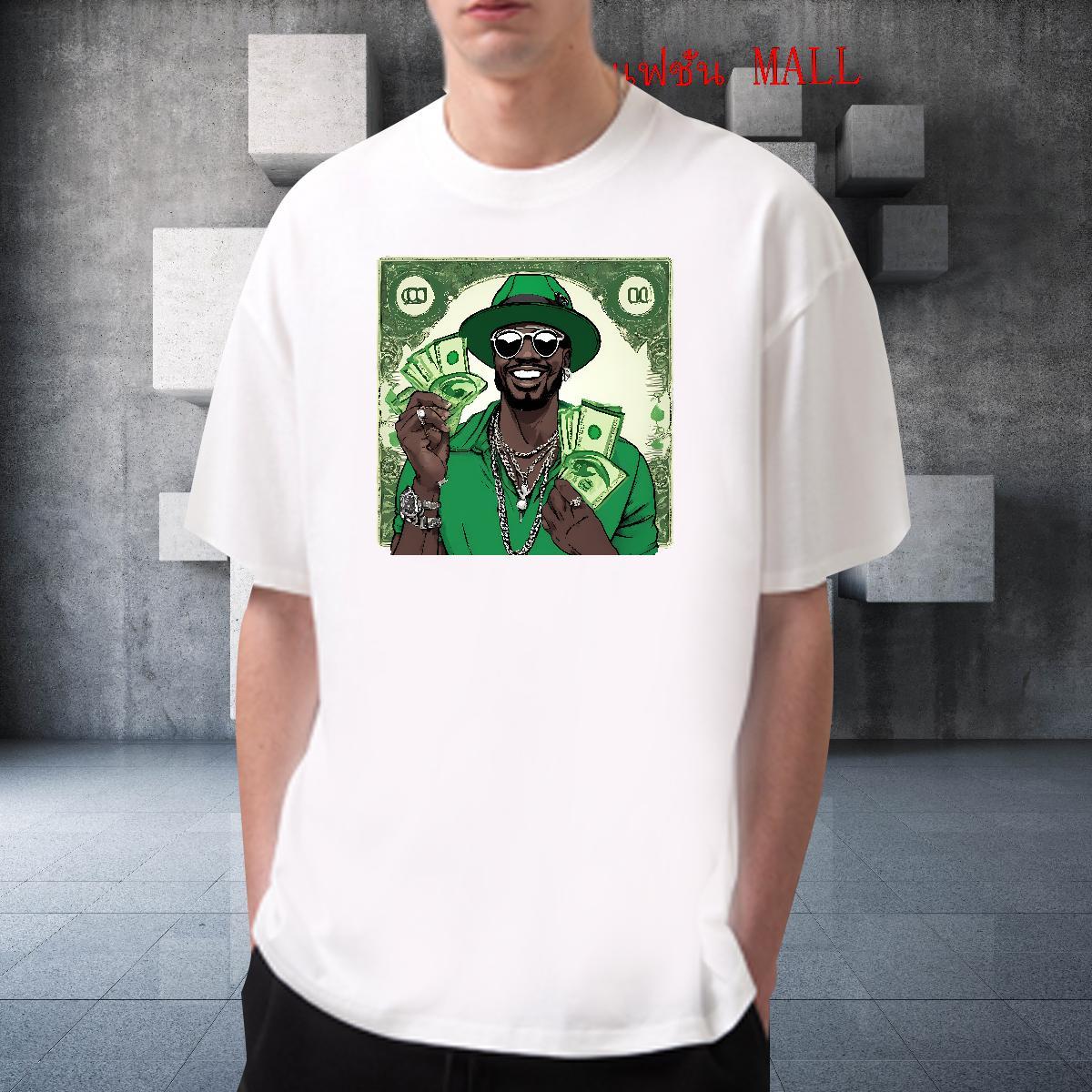 Soft Men Tees 230g Pure Cotton Street wear Hip Hop cash Floral Print Breathable Short Sleeve New Arrival T Shirt For Man Tee Shirt