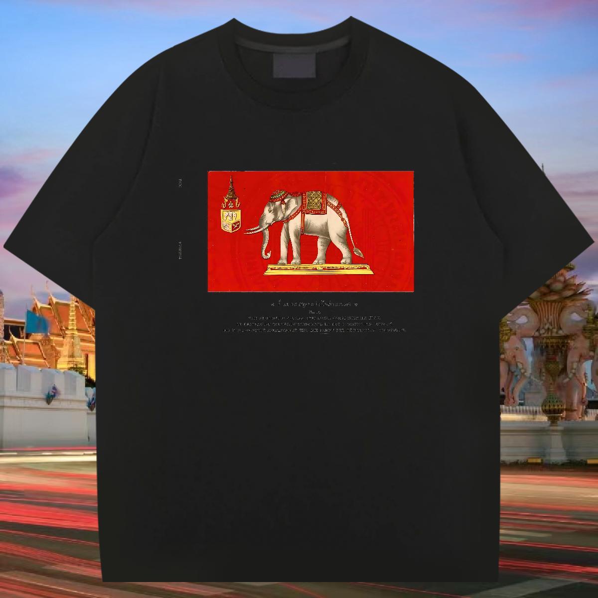 2024 Designer T-Shirts for Men 230g Cotton elephant Street Tops Shirt O Neck Short Sleeves High Quality Men Clothes T-Shirt Custom Printing