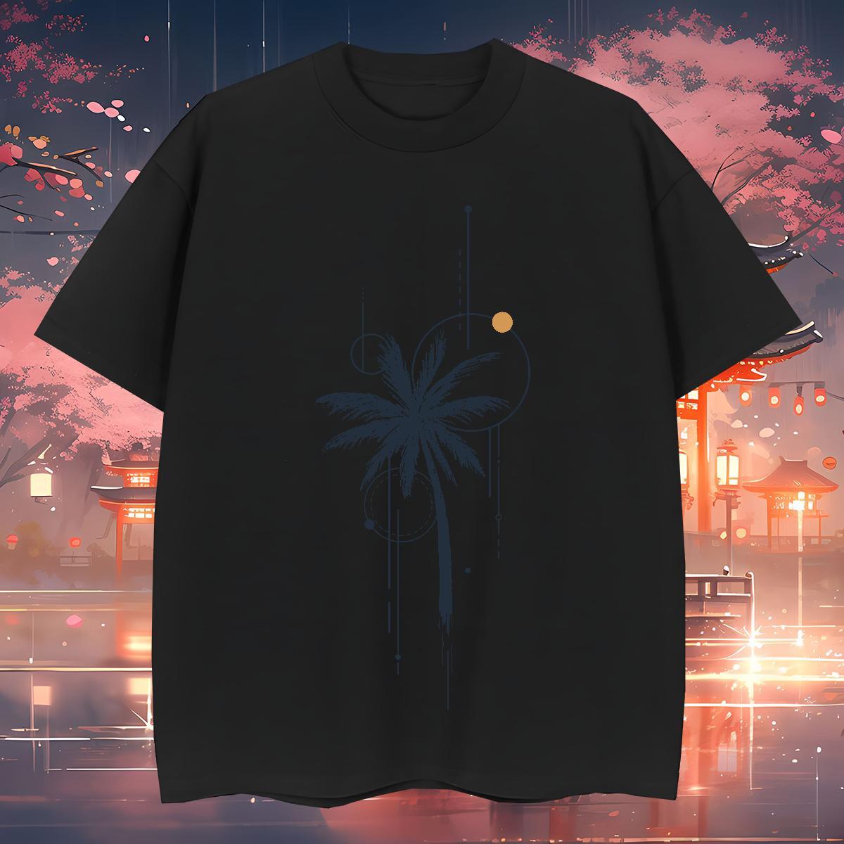 Fashion Designer T-Shirts for Men 230g Pure Cotton tree Street Polos O Neck Short Sleeves TOP Quality Tshirt for Man Woman Custom Print Oversized