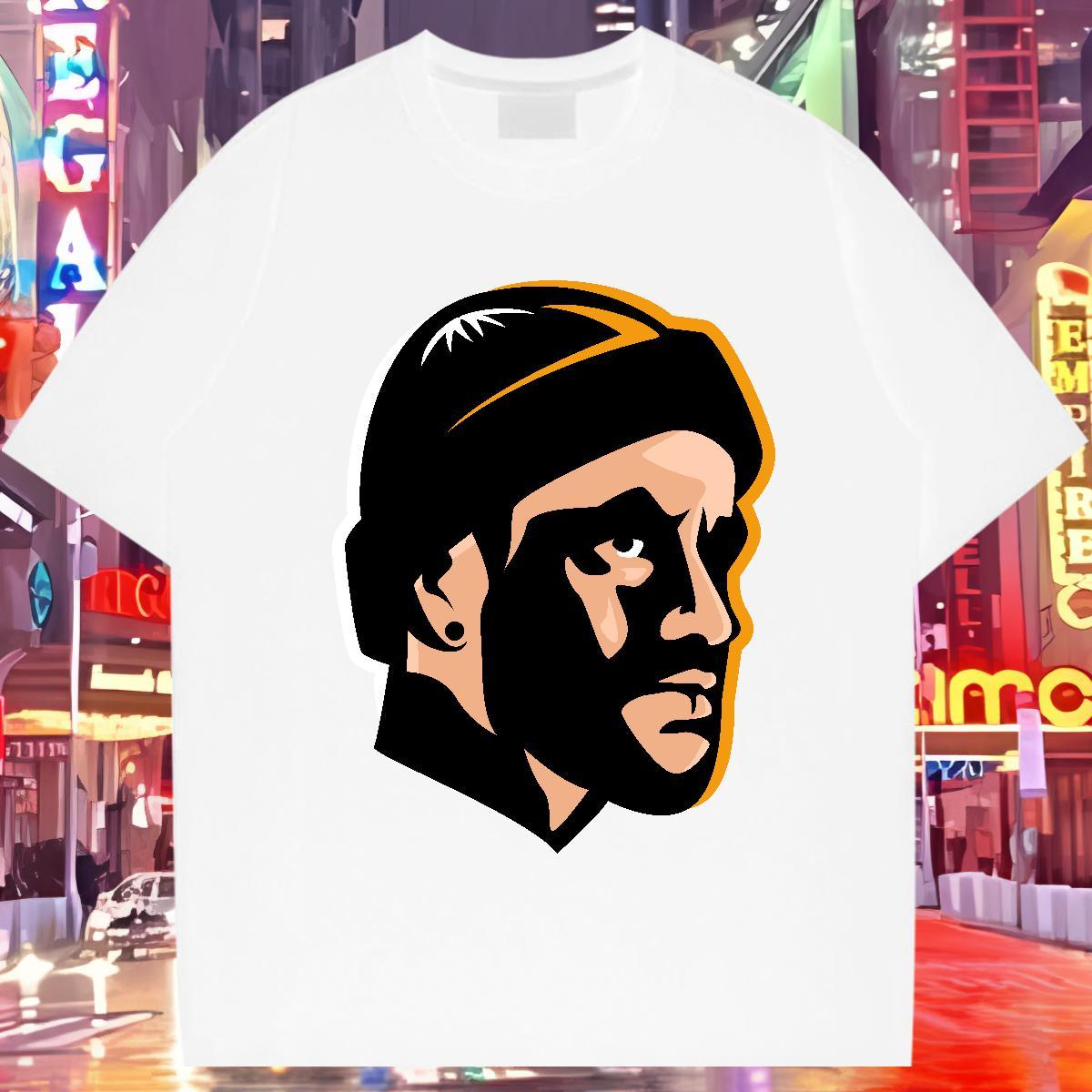 T-Shirts for Men 230g Cotton portrait Hip Hop Breathable Crew Neck Custom Printing Men Tops Tees Designer Fashion Wholesale Clothings