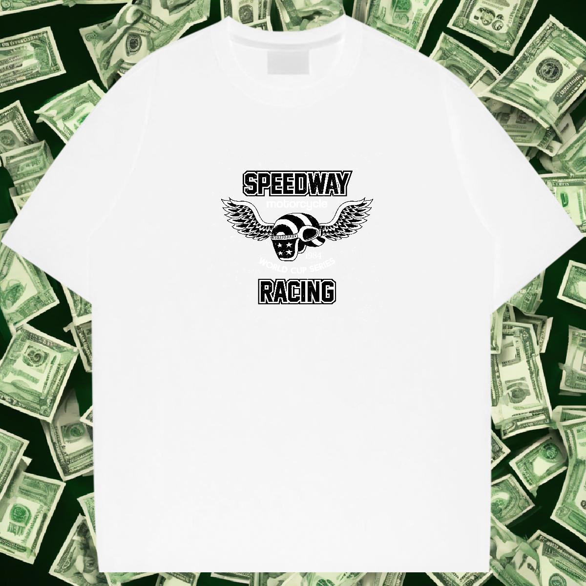 TOP Quality Men Tops Tees 100% Cotton 230g High Street Hip Hop letter DIY Logo Oversized Breathable Classic Casual T Shirt For Man Tee Shirt