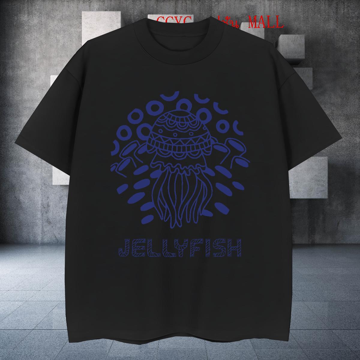 2024 Designer T-Shirts for Men 230g Cotton jellyfish Daily Outfit Tees Breathable Short Sleeve Brand Tshirt for Man Woman Graphic