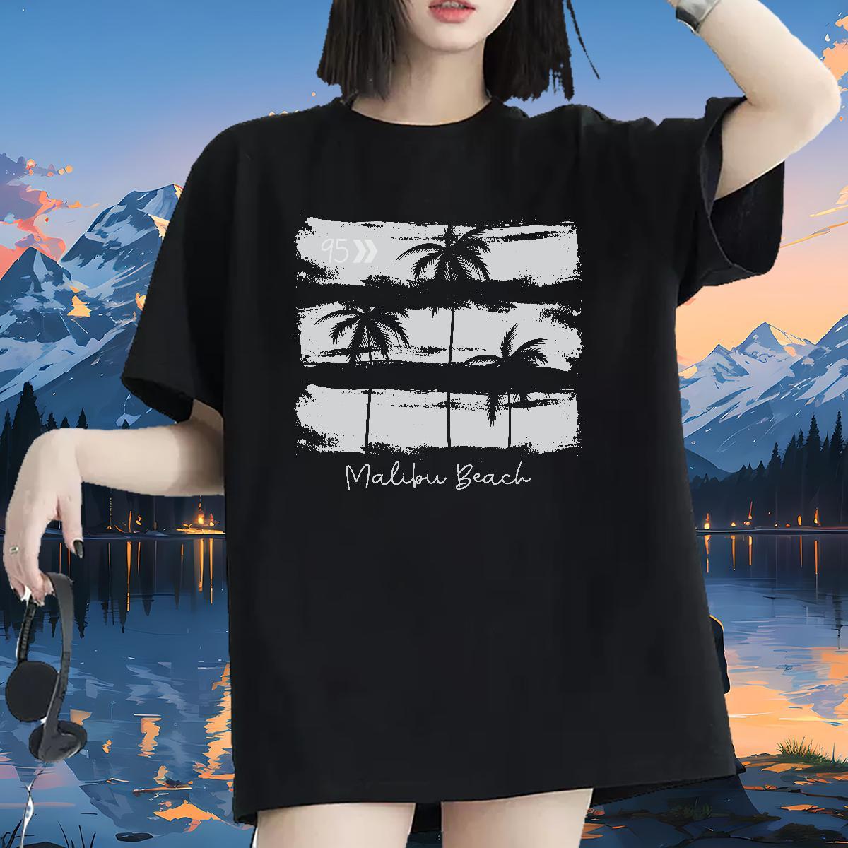 Free Shipping T-Shirts Comfortable Womens Tshirts Custom Printing tree Home Outdoor 230g Pure Cotton Stylist Tops Tees