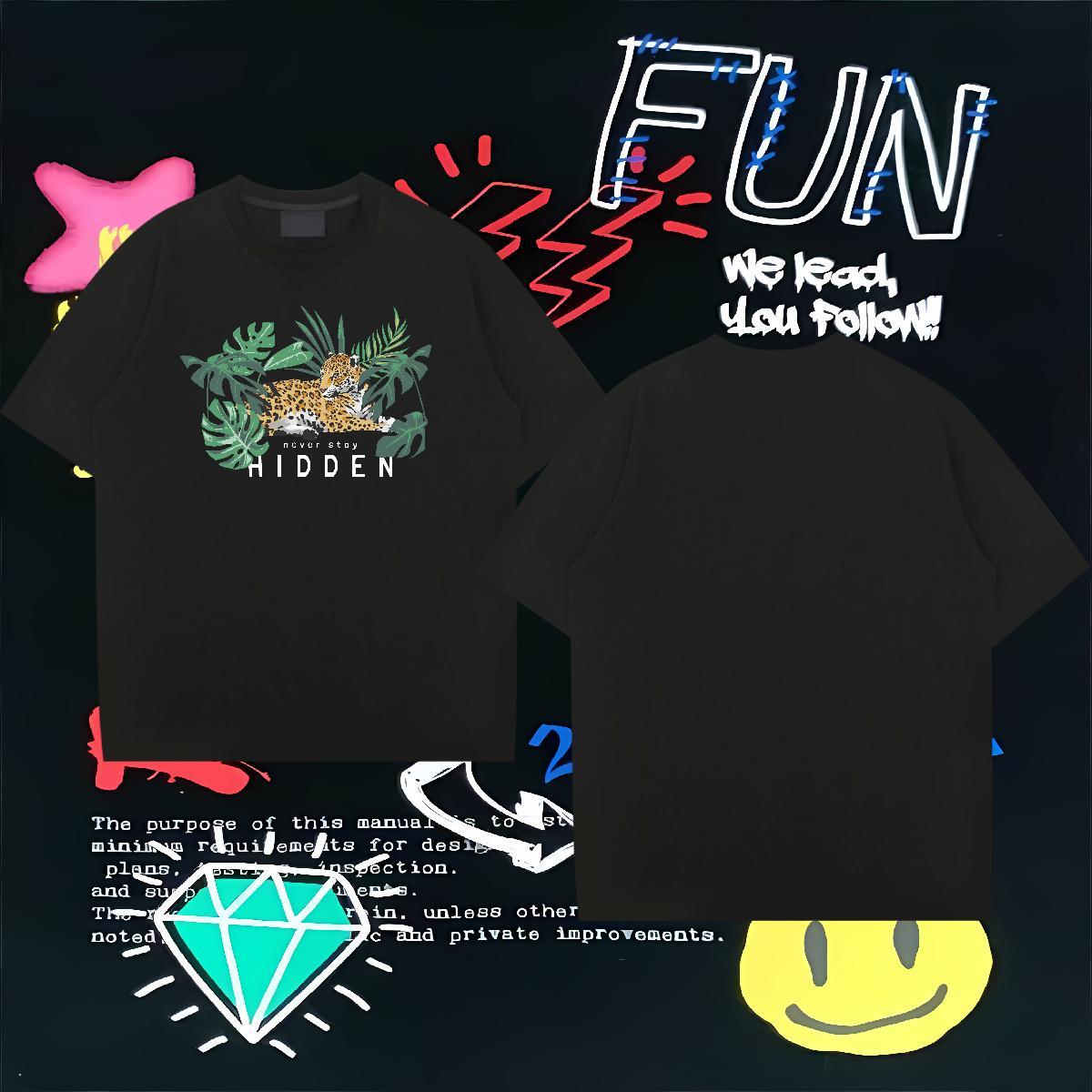 Designer T Shirt For Man 230g Cotton Beach Tshirts Breathable Soft Loose Fit Mens Tshirts DIY Anime