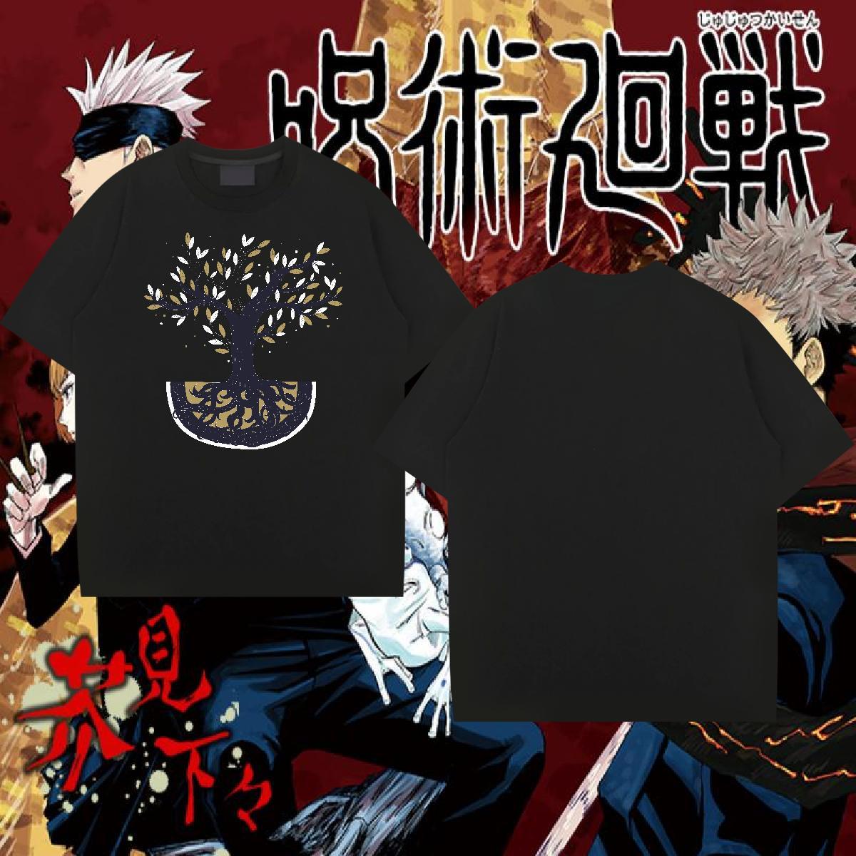 Designer Fashion T-Shirts for Men 230g 100% Cotton tree Sports Casual Clothes Round Neck Short Sleeve Loose Men Tees Anime