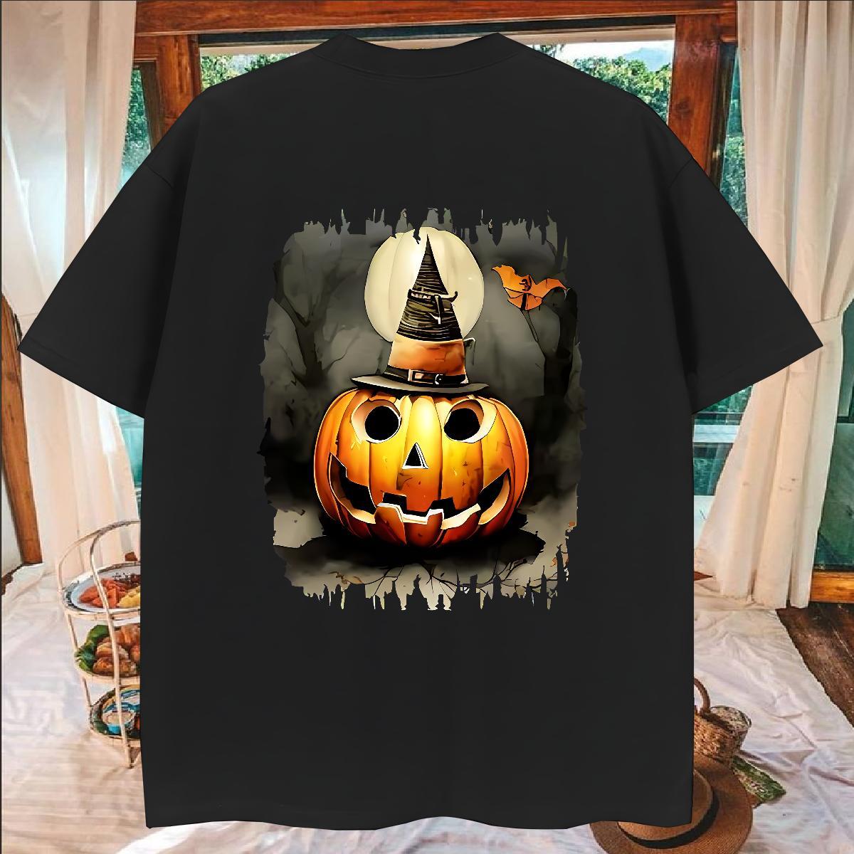 Designer Fashion T Shirt For Man 230g 100% Cotton pumpkin Street Casual Tees Breathable Crew Neck Free Shipping Men Tshirts Customized Print