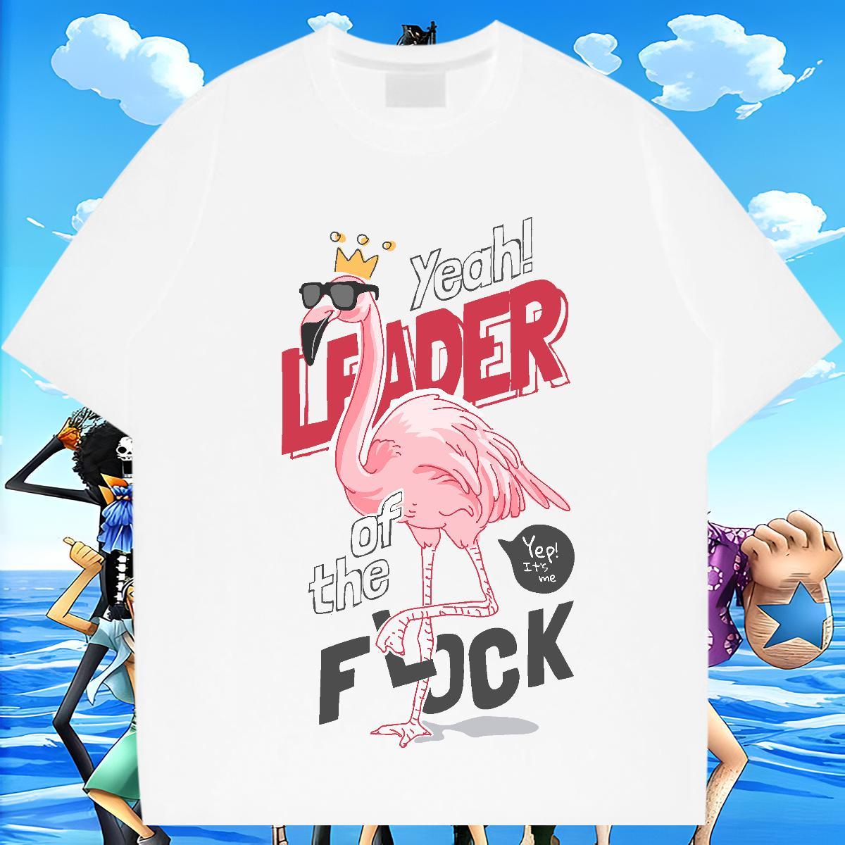 Loose Men Clothes T-Shirt 230g Pure Cotton Outdoor bird Anime Print Crew Neck Breathable 2024 DIY T Shirts Men Polos