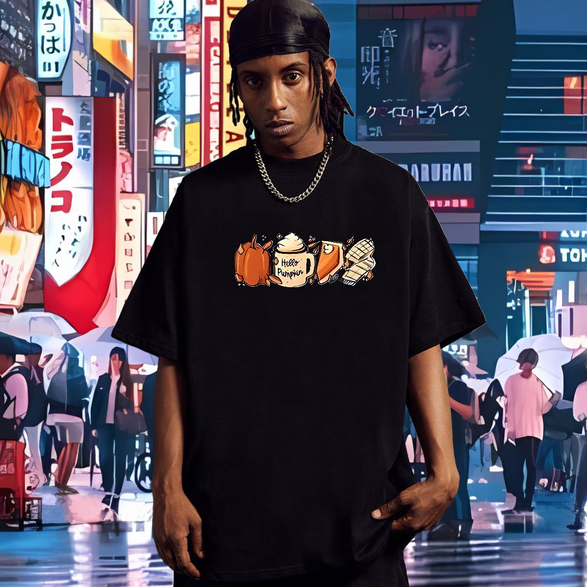 Designer T-Shirts for Men 100% Cotton 230g halloween Sport Tees Shirts Round Neck Short Sleeve Brand Men Tshirts Customized Print