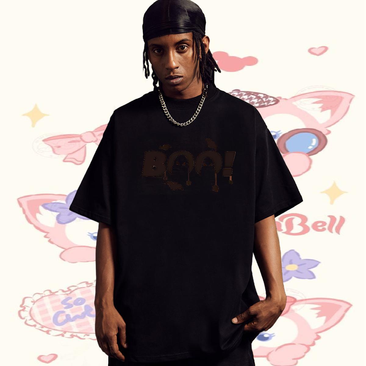 2024 New Men T Shirts 230g 100% Cotton halloween Casual Daily Wear Polos Round Neck Short Sleeve Popular Men Tees Plus Size Custom