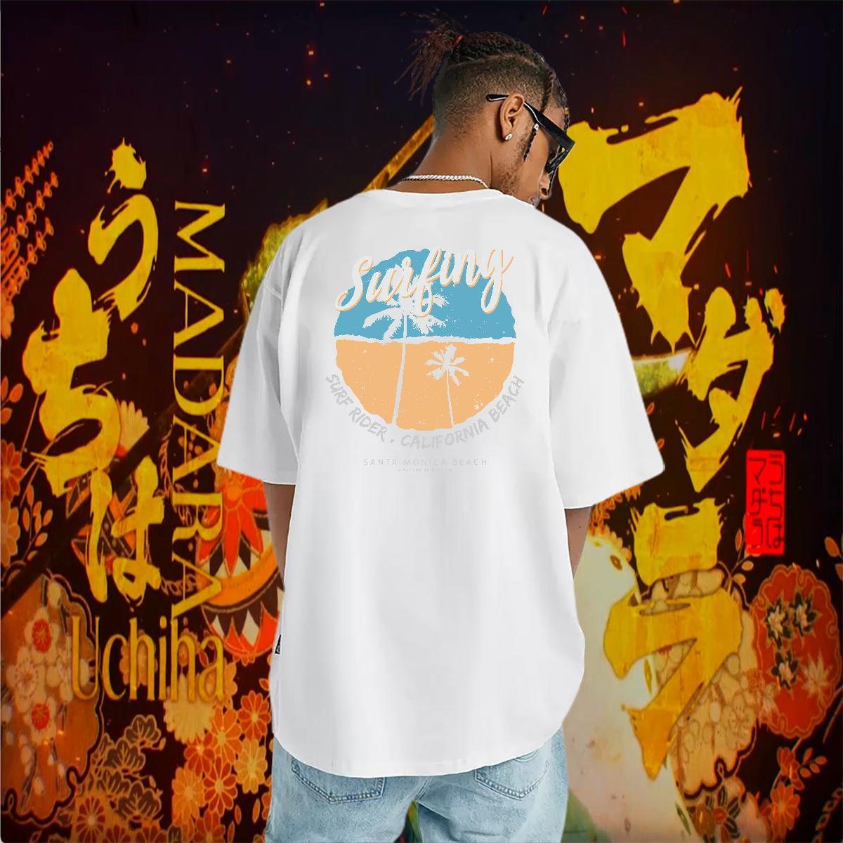 Casual New T-Shirts 230g Pure Cotton tree Outdoor Tee Shirt Breathable Crew Neck Brand Tshirt for Man Woman Cartoon Printing L-4XL