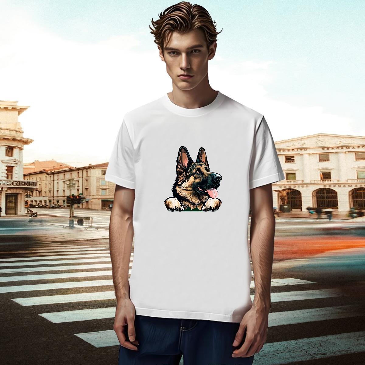 Stylist Mens T Shirts 230g Pure Cotton dog Street Tops Breathable Short Sleeve Loose Tshirts Graphic