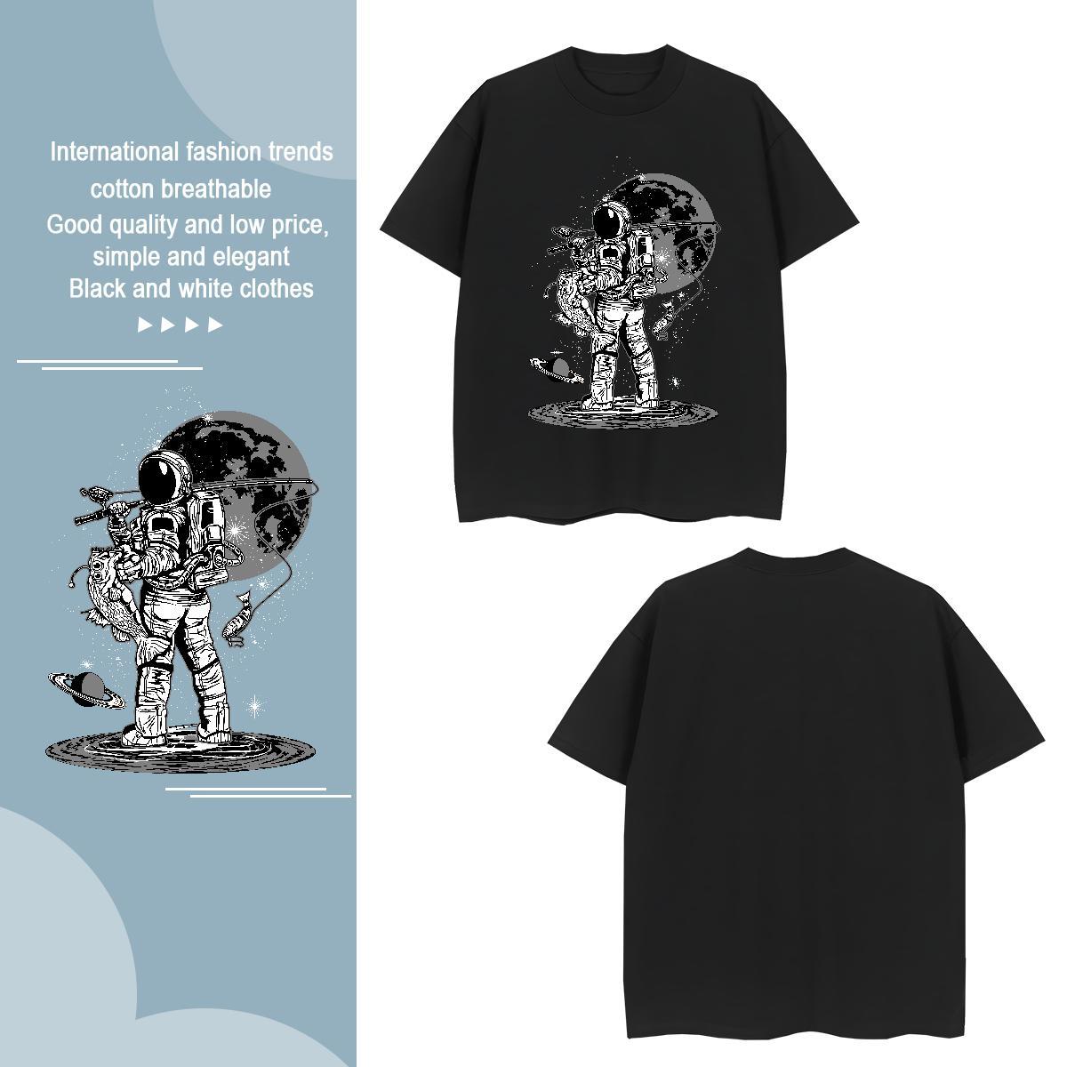 Men T Shirts 230g Cotton universe Hip Hop Street O Neck Short Sleeves Custom Print Plus Size Men Clothes T-Shirt Classic Casual Popular Tees