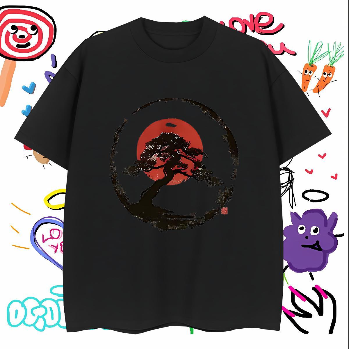 Mens T Shirts 100% Cotton 230g sun Street Wear Breathable Floral Print Tshirt for Man Woman Casual New High Quality Top Tees