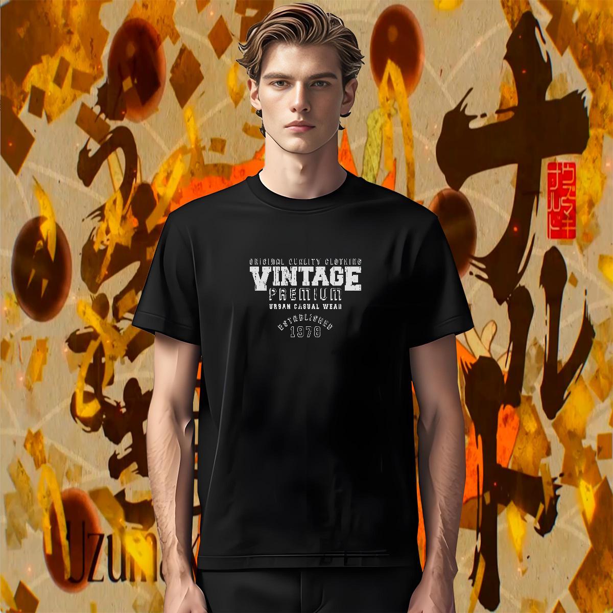 Brand Men Clothes T-Shirt 230g Cotton Summer Casual letter Cartoon Printing L-4XL Short Sleeve Soft Free Shipping Mens T Shirts Tee Shirt