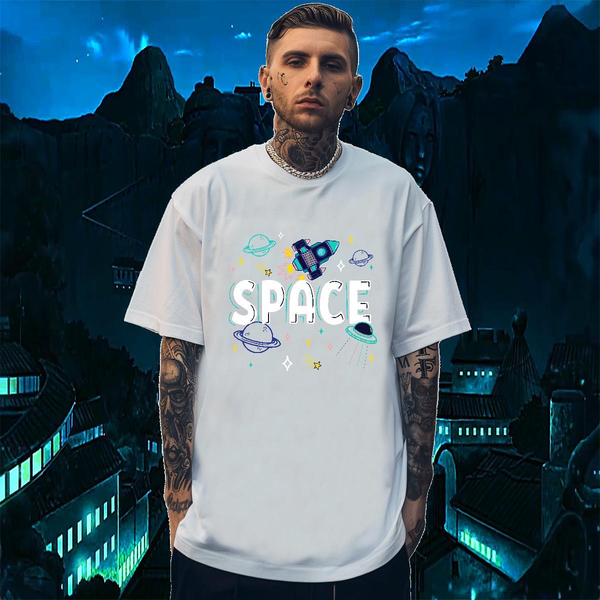 2024 Designer T Shirts Men ET Tees 230g 100% Cotton Daily Outfit Brand Custom Cartoon Breathable Short Sleeve Tshirt for Man Woman
