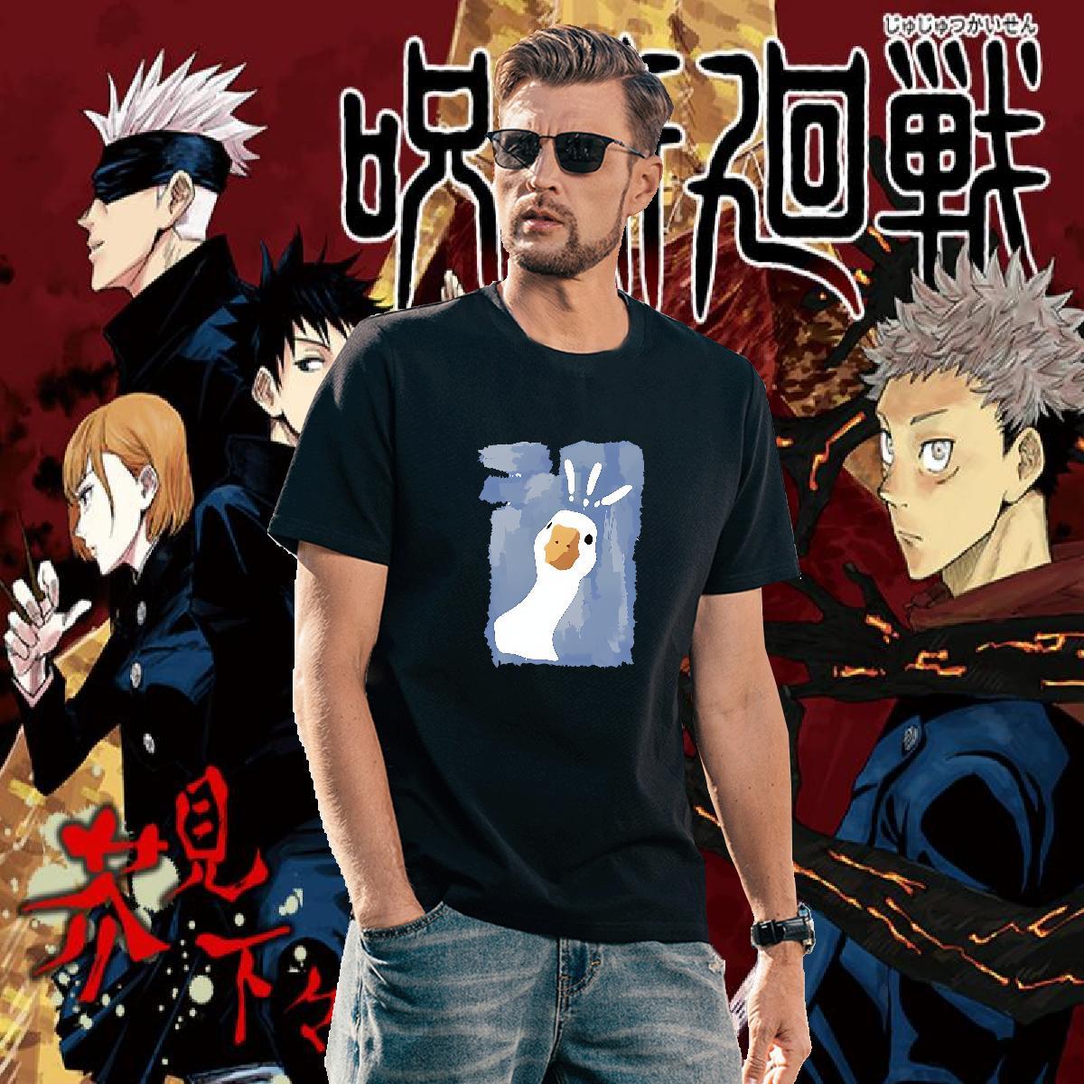 2024 Summer T-Shirts for Men 230g 100% Cotton duck Spring Summer Tops Shirt Breathable Short Sleeve Comfortable Men Clothes T-Shirt Floral Print