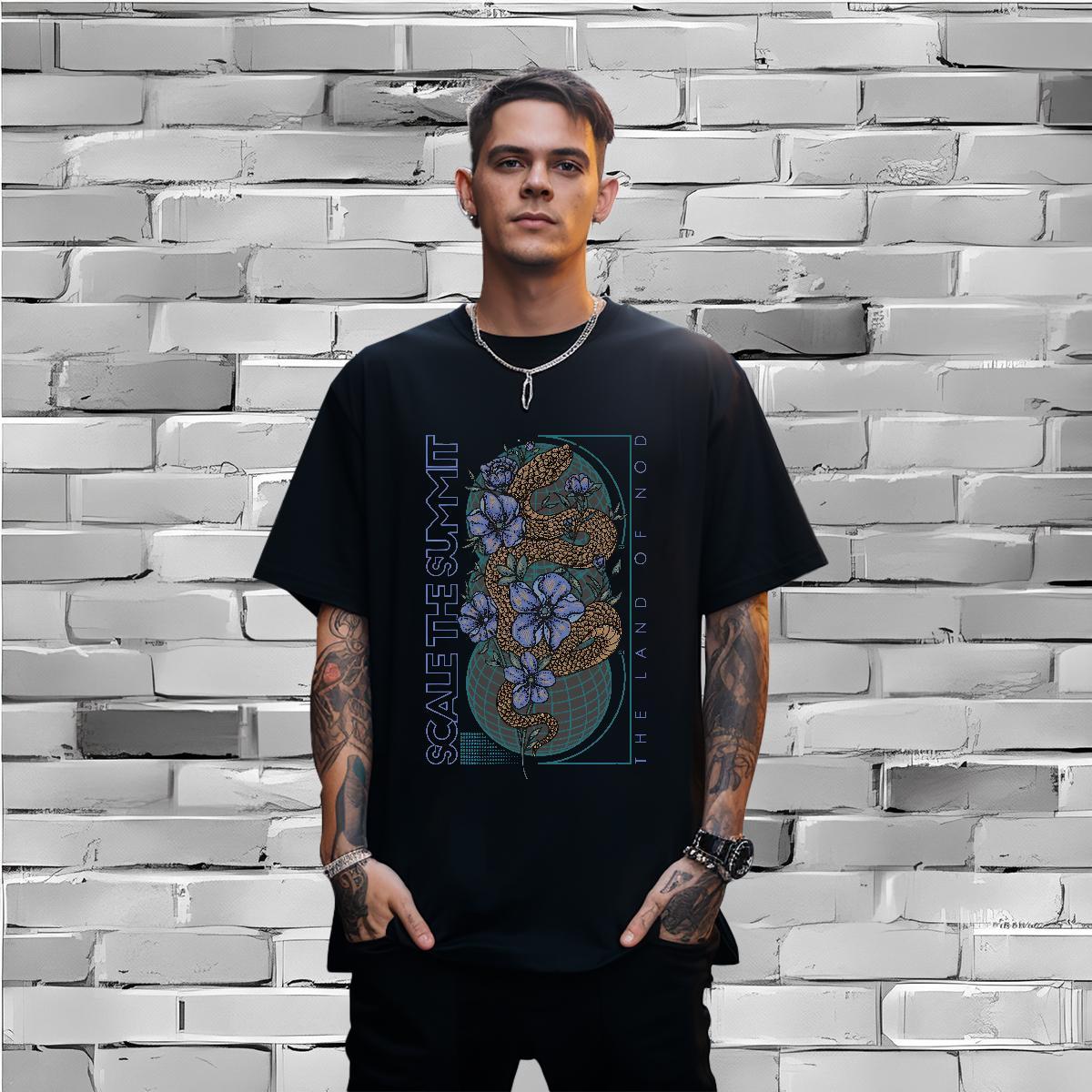 T Shirt For Man 230g 100% Cotton flower Beach Breathable Short Sleeve DIY Men Clothes T-Shirt Custom TOP Quality Tees Shirts