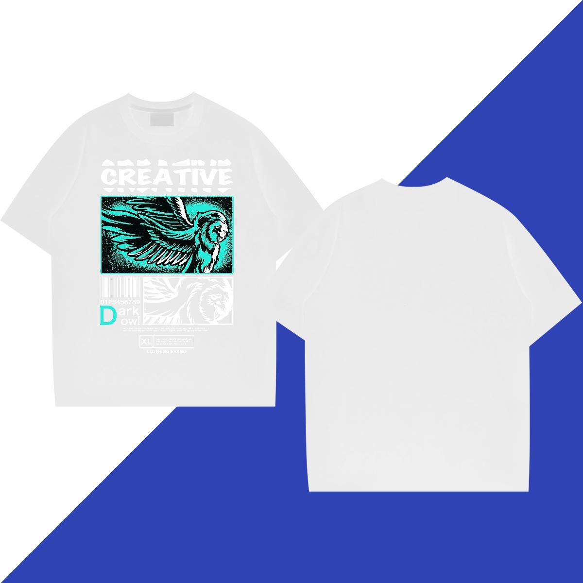 Soft Men Tees 230g 100% Cotton Street Casual eagle Custom Printing Short Sleeve O-Neck Casual New Mens T Shirts Tees Shirts