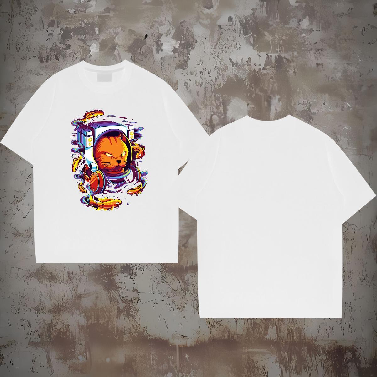 Designer Fashion T Shirts Men 100% Cotton 230g cute Street wear Hip Hop Top Tees Breathable Short Sleeve Popular Men Tees DIY Logo Oversized