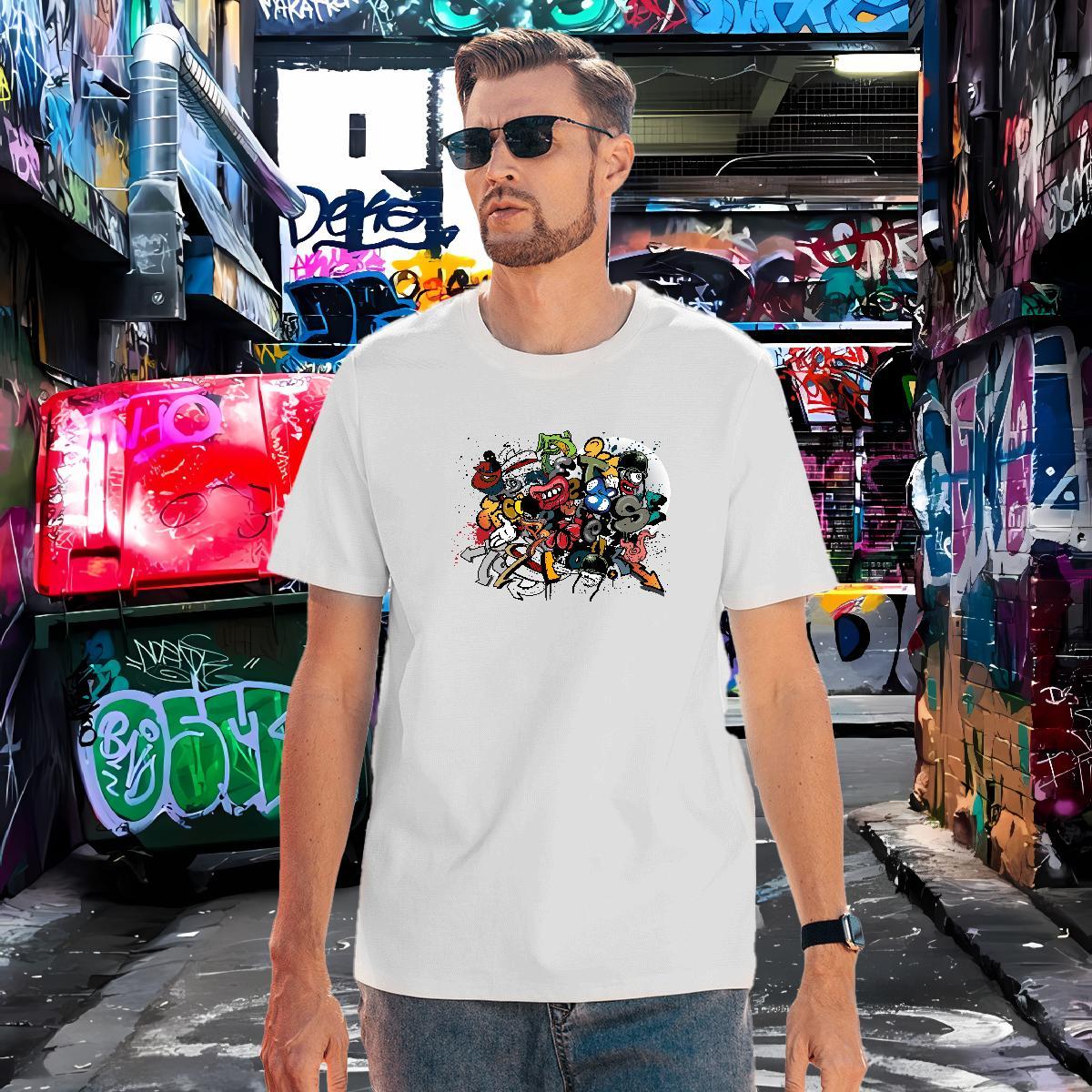 T shirt 230g Cotton icon Daily Outfit Crew Neck Cartoon Printing L-4XL Tshirt for Man Woman Fashion New Loose Tees Shirts