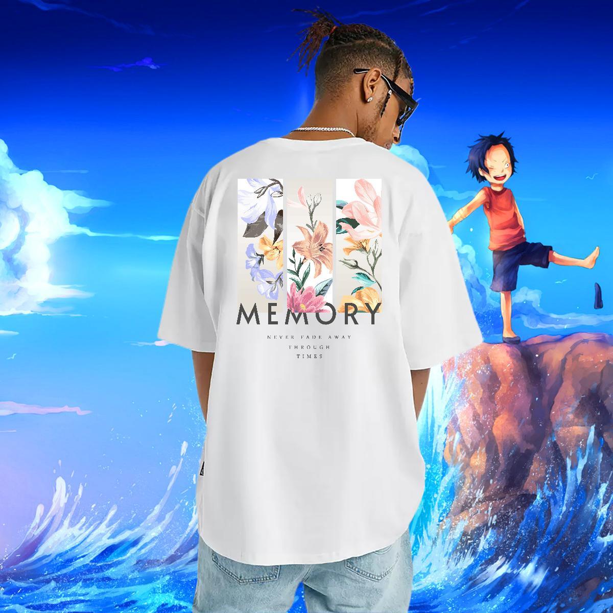 Customized T shirt 230g Pure Cotton flower Casual Tops Round Neck Short Sleeve Soft Couples T Shirts Custom Big Size