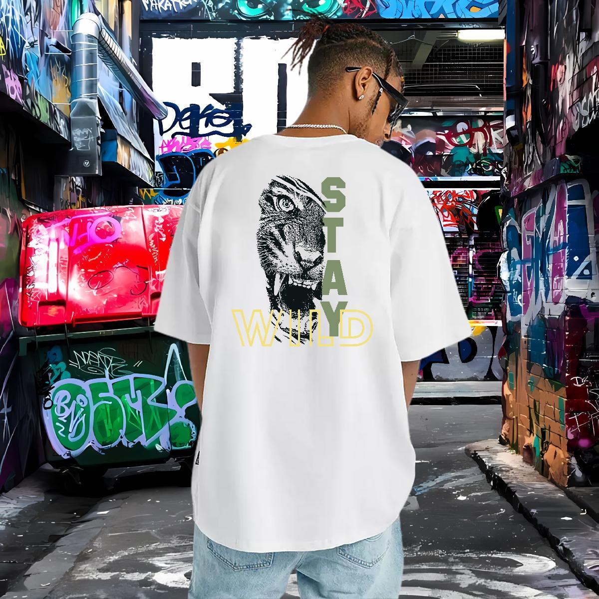 New Designer T Shirts Men 100% Cotton 230g Casual Daily Wear Tops Breathable Short Sleeve Classic Men Tops Tees DIY Anime