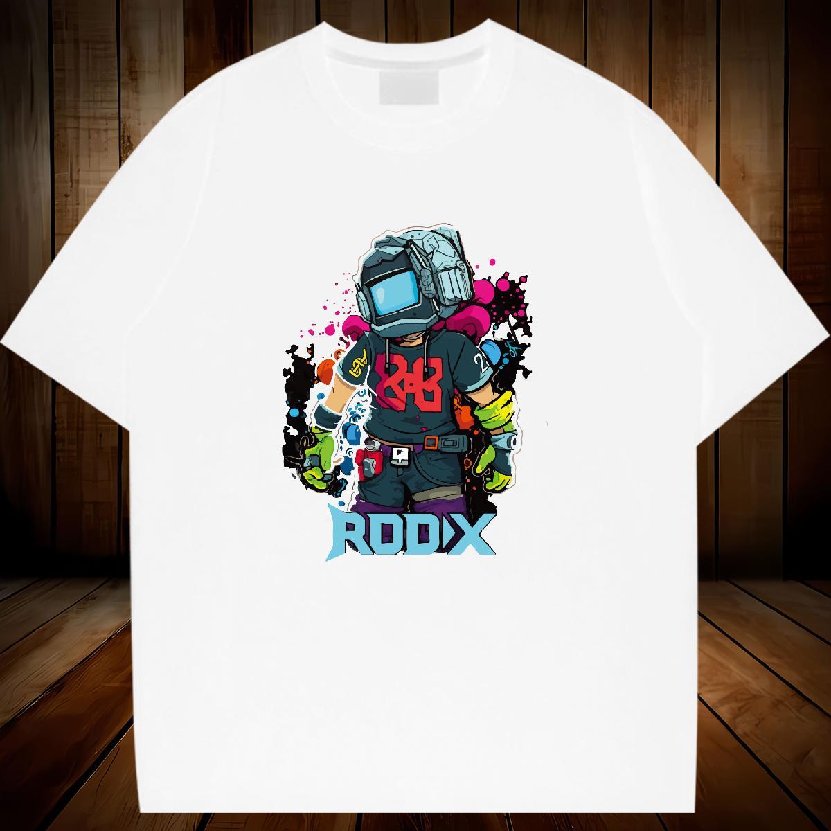 Unisex T-Shirts Breathable Crew Neck Womens Tshirts Custom Cartoon ET High Street Hip Hop 230g Cotton Designer Tops Shirt