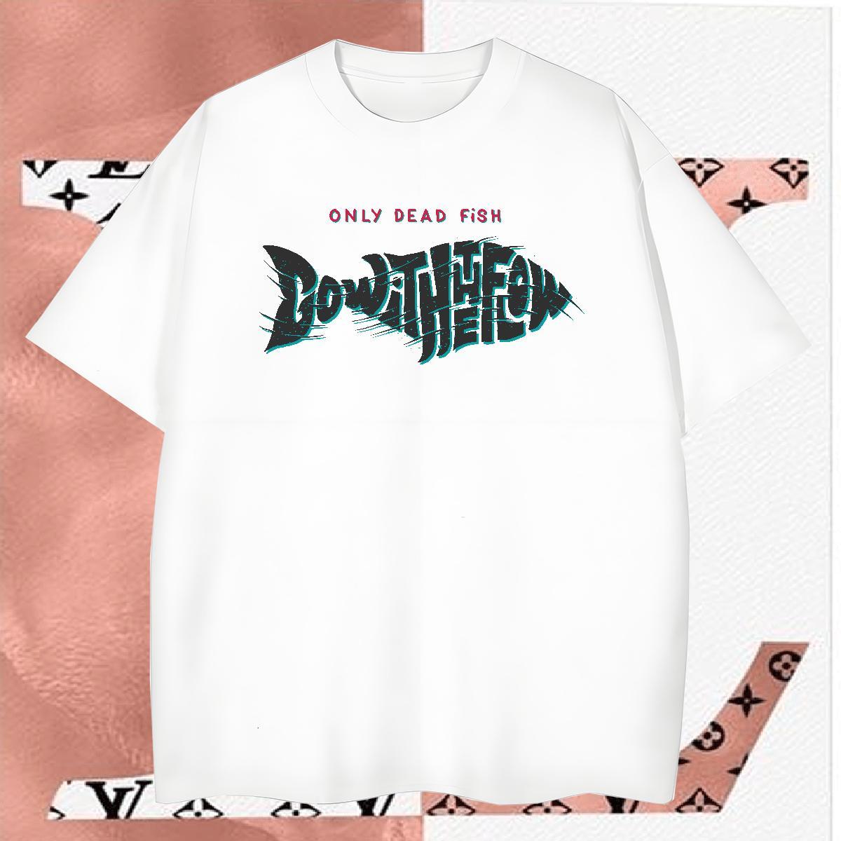 2024 Summer T shirt 230g Cotton Daily Wear Tops Shirt Round Neck Short Sleeve Designer Tshirt for Man Woman Black Oversized