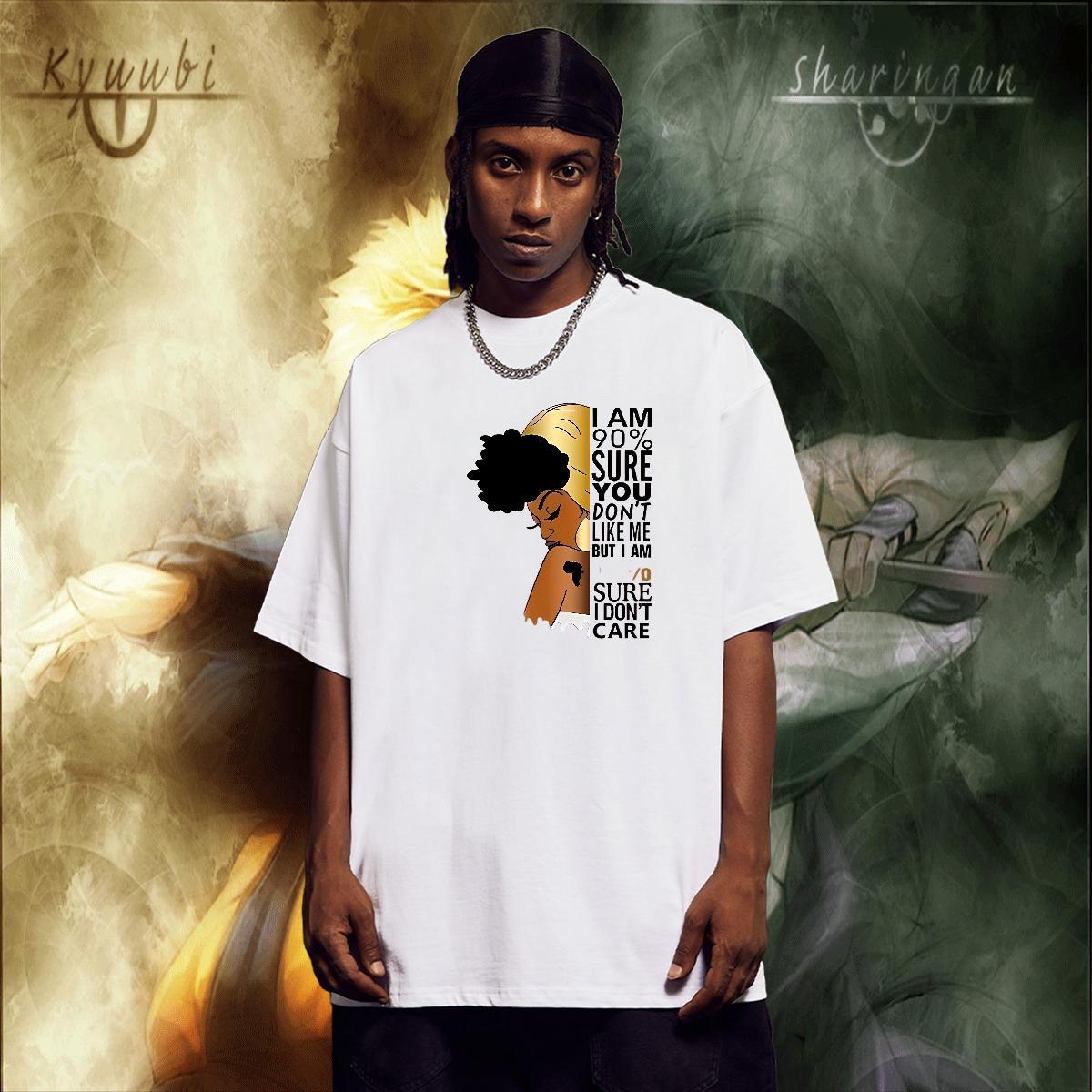 Unisex Couples T Shirts 230g Pure Cotton Sport letter Anime Breathable 2024 Summer T shirt Polos