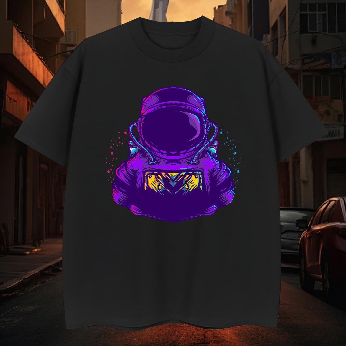 T-Shirts 230g Pure Cotton universe Street Casual Short Sleeve Soft Plus Size Custom Men Tees 2024 Comfortable Wear