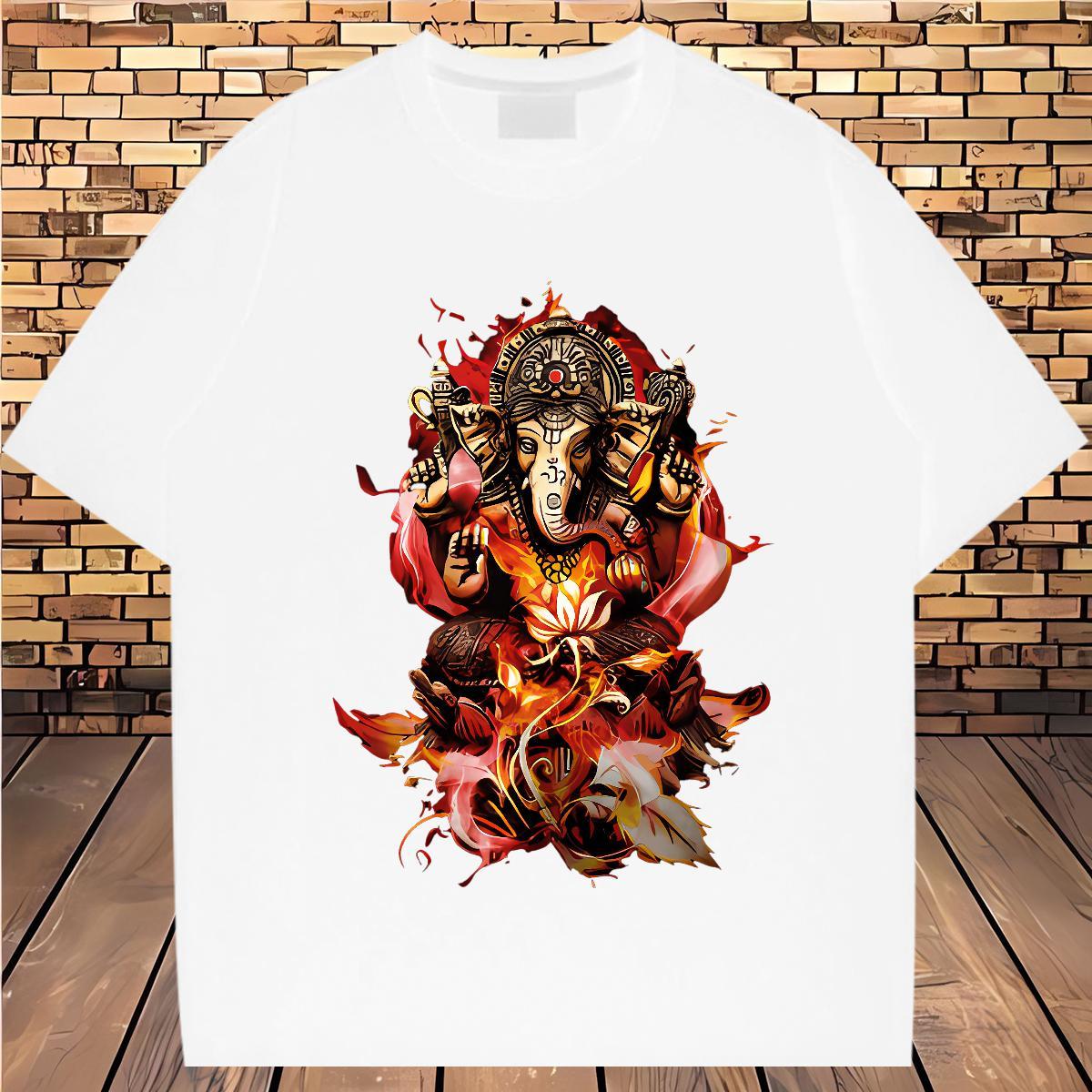 New Designer T Shirt For Man elephant Wear 230g Cotton Hip Hop Brand Anime Print Breathable Couples T Shirts