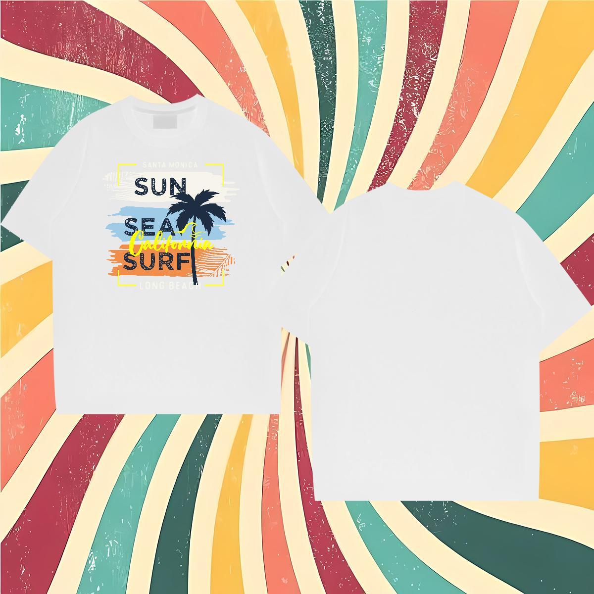 Customized T-Shirts 230g Cotton tree Casual Tops Tees O-Neck Short Sleeve Popular Men Tops Tees Custom Print Plus Size