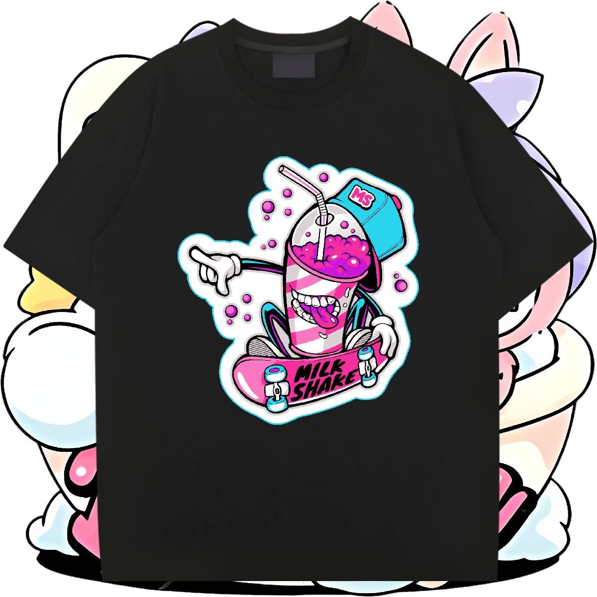 Soft Men Tshirts 230g 100% Cotton Casual skateboarding Floral Print Round Neck Short Sleeve Free Shipping Men T Shirts Tees