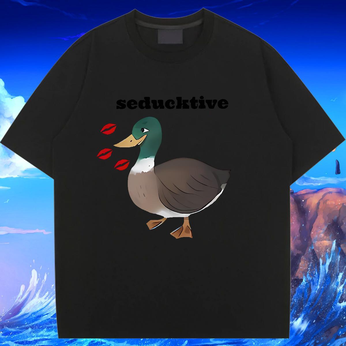 Designer Women T Shirts Breathable Lady T shirt DIY Printed duck Daily Wear 230g Cotton 2024 Designer Tops Shirt