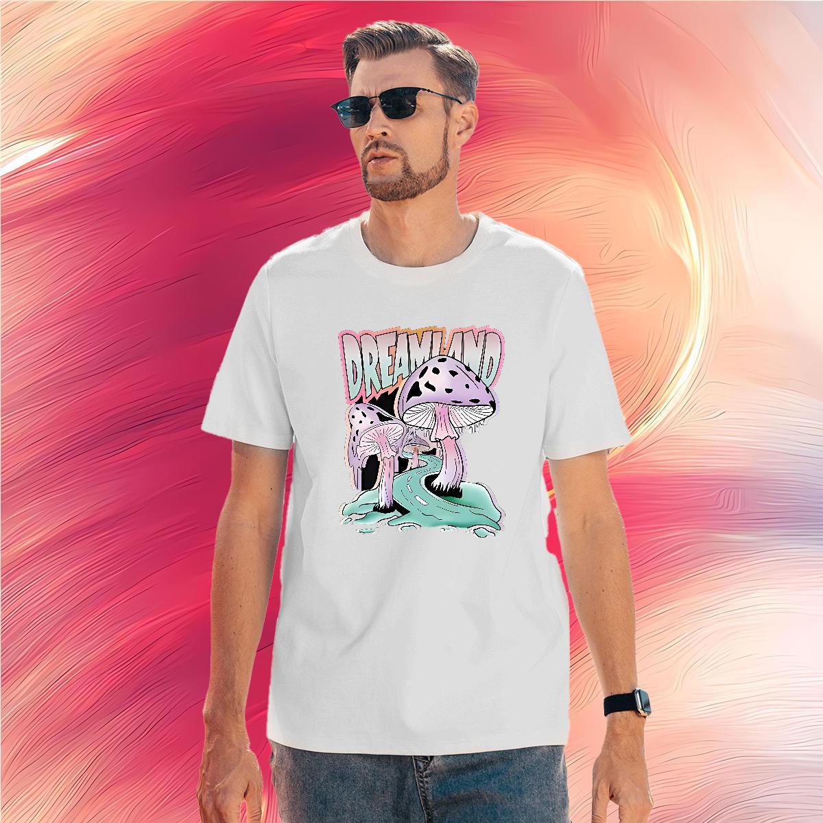 Men T Shirts 230g 100% Cotton mushroom High Street Hip Hop Breathable Short Sleeve Anime Men Clothes T-Shirt Factory Direct TOP Quality Polos