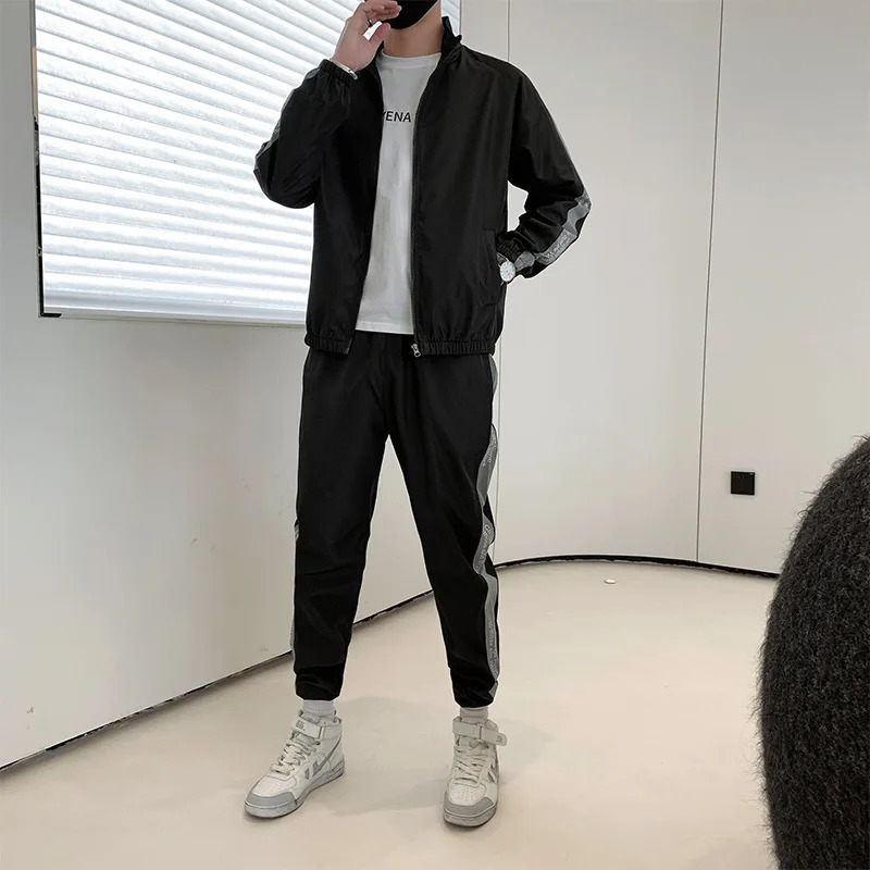 2024 Baseball Athletics Coats Mens Sports Running Set 2PCS Sportswear Fashion Large Outdoor Mens Wear240806