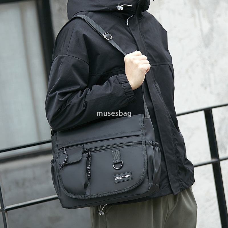 Crossbody bag Men's Japanese fashion messenger bag Casual canvas bag shoulder bag Student large capacity crossspan backpack