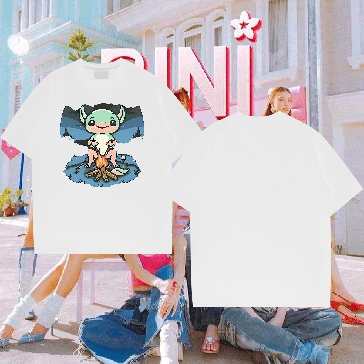 T shirt 230g Cotton cute Outdoor Round Neck Short Sleeve Black White Men Clothes T-Shirt 2024 Designer Loose Tees Shirts