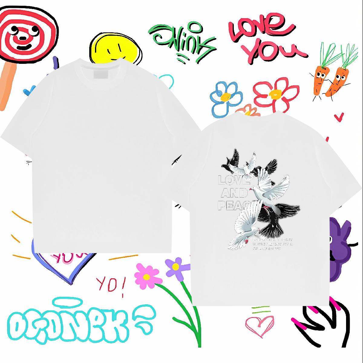 Customized T Shirts Men 230g 100% Cotton eagle Summer Casual Tops Tees Crew Neck Comfortable Men Tshirts Customized Print