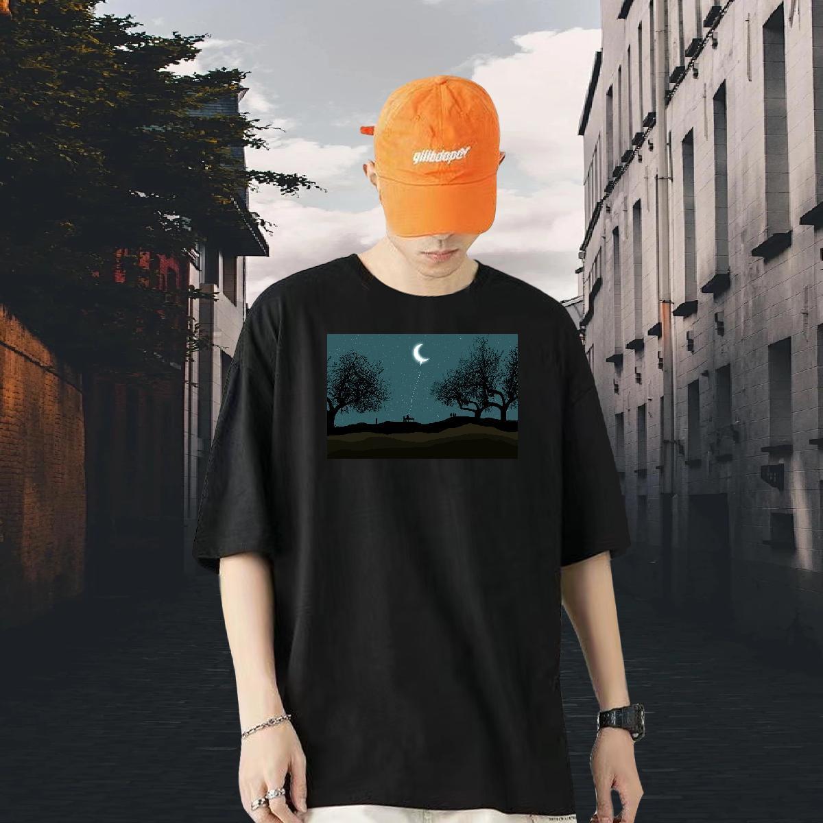 Classic T shirt 100% Cotton 230g tree Spring Summer Polos Pure Cotton Loose Fit Couples T Shirts DIY Logo Oversized