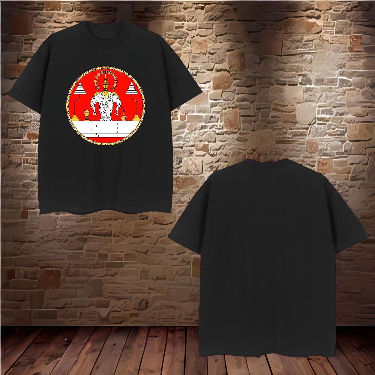 2024 DIY Mens T Shirts 230g 100% Cotton elephant Casual Beach Wear Breathable Crew Neck Comfortable Men Tops Tees Cartoon Printing L-4XL