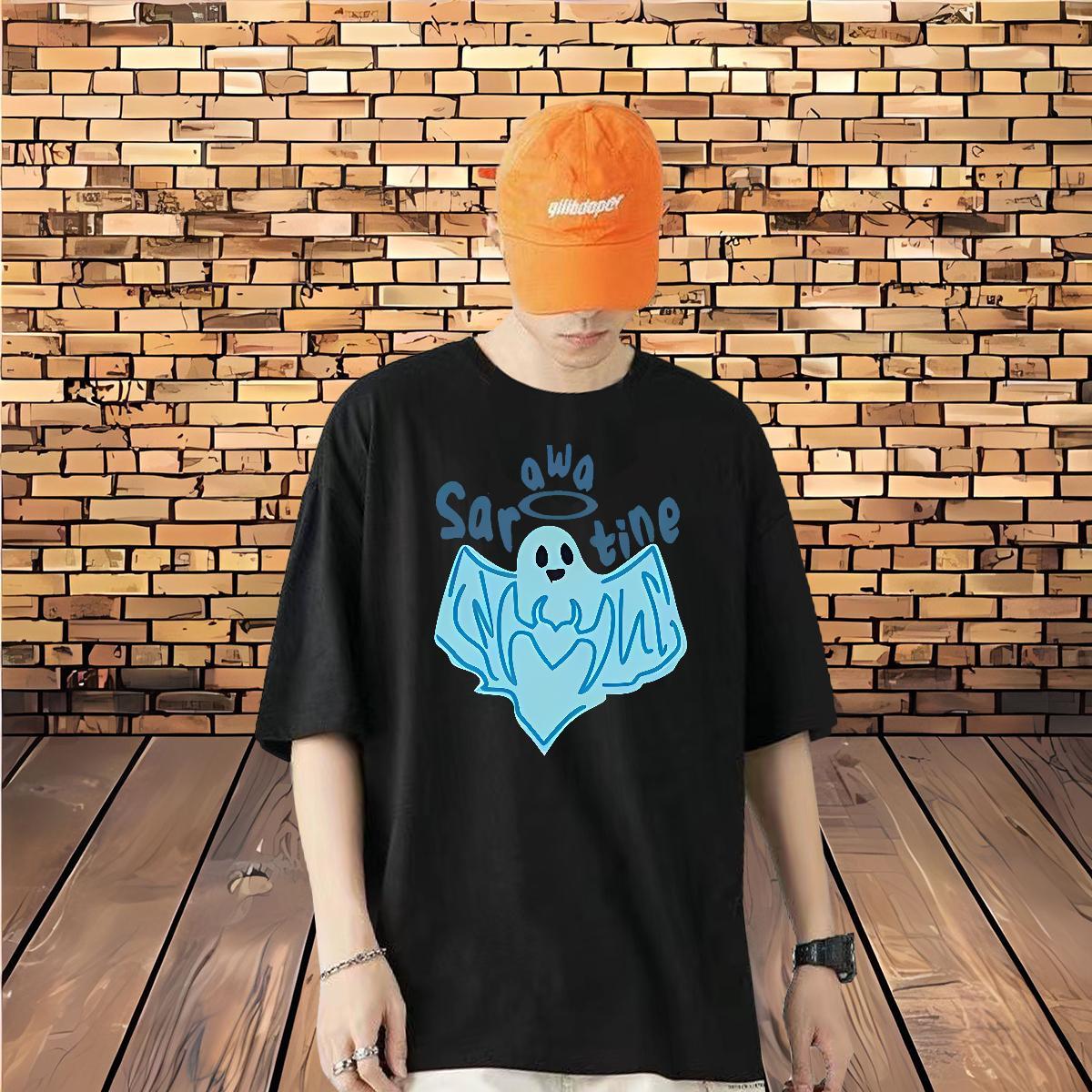 2024 DIY T Shirt For Man 230g Cotton halloween Summer Casual Tops Tees Short Sleeve O-Neck Classic Tshirt for Man Woman DIY Printed