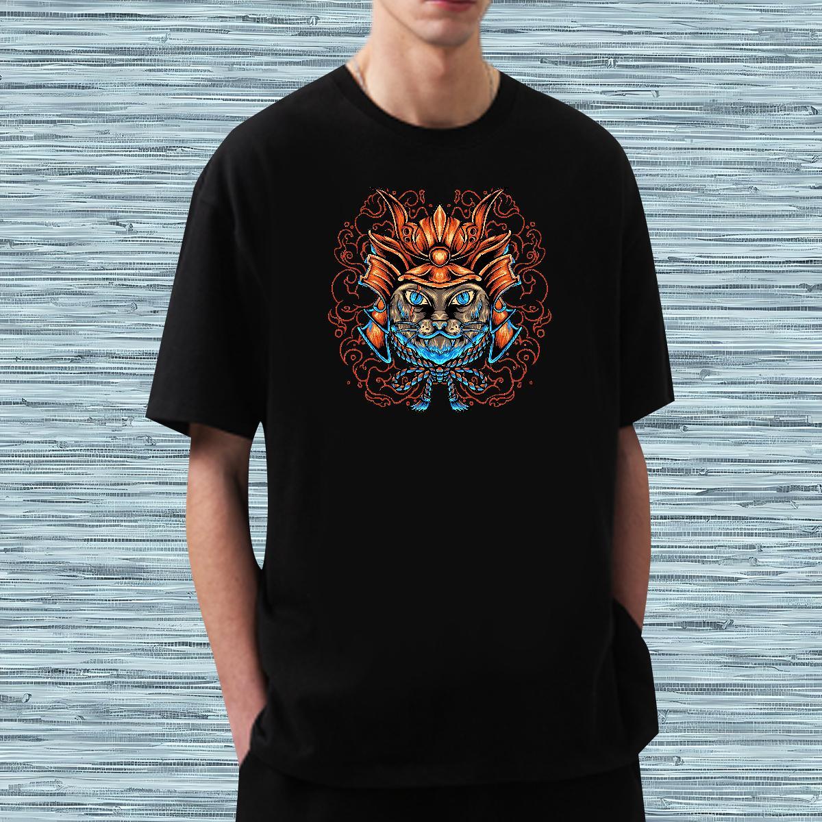 Fashion T shirt 230g Pure Cotton cute Casual Beach Tees Breathable Short Sleeve Popular Men Clothes T-Shirt DIY Anime