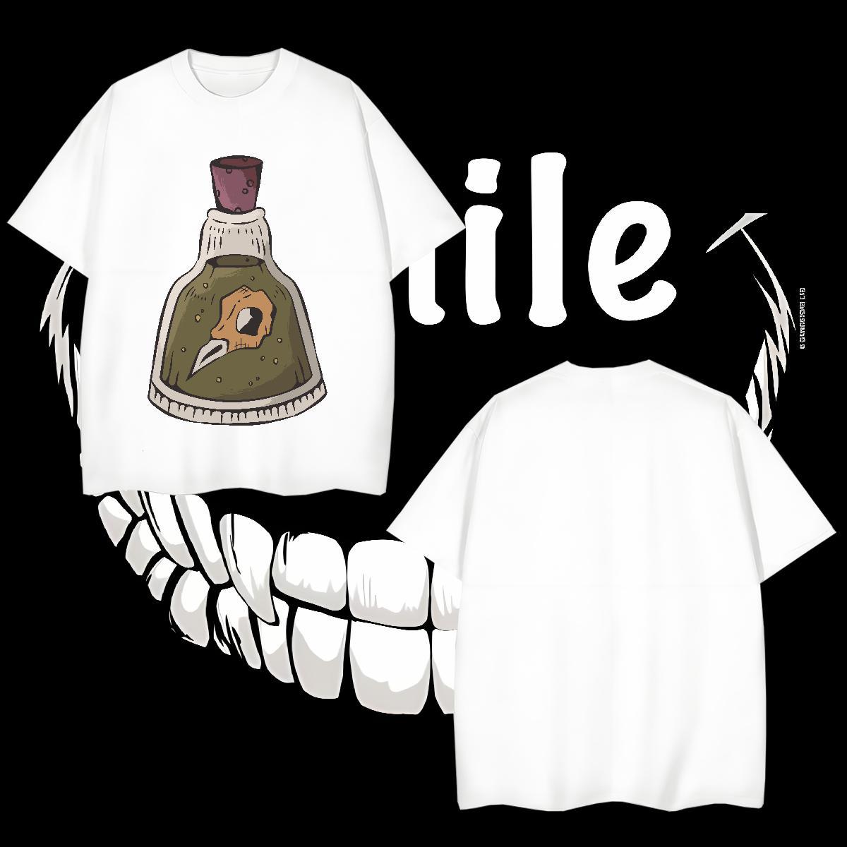 New T Shirts Men 230g Cotton bottle High Street Hip Hop Tshirts Breathable Short Sleeve Popular Mens Tshirts Graphic