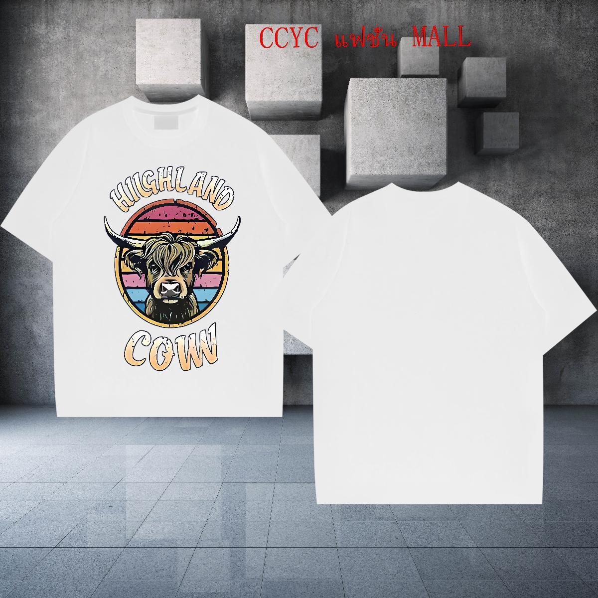 Custom T-Shirts 230g 100% Cotton cow Street Clothes O-Neck Short Sleeve Cool Design Mens Tshirts Plus Size Cartoon