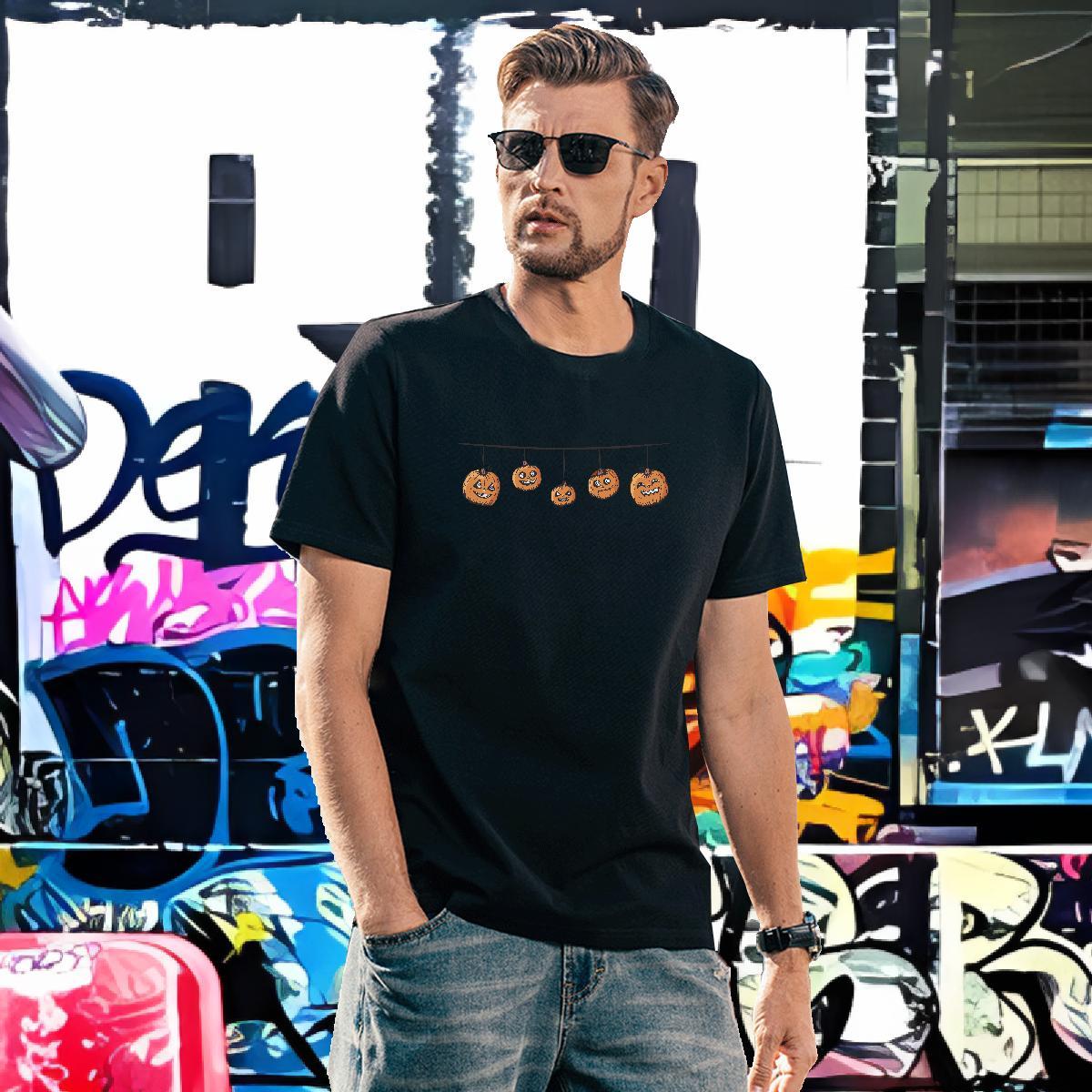 Designer Men Clothes T-Shirt 230g Pure Cotton halloween Man T Shirts Sports Casual Breathable Soft Custom Anime Fashion Clothings