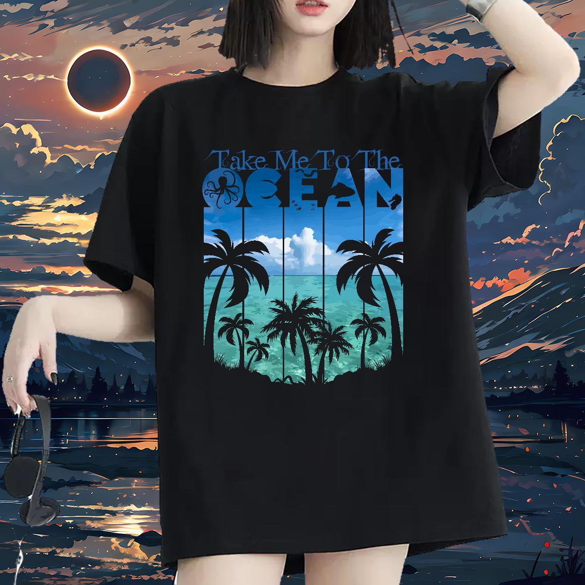 Popular T-Shirts Crew Neck Women Tees DIY Logo tree Street Casual 230g 100% Cotton Casual New Tee Shirt