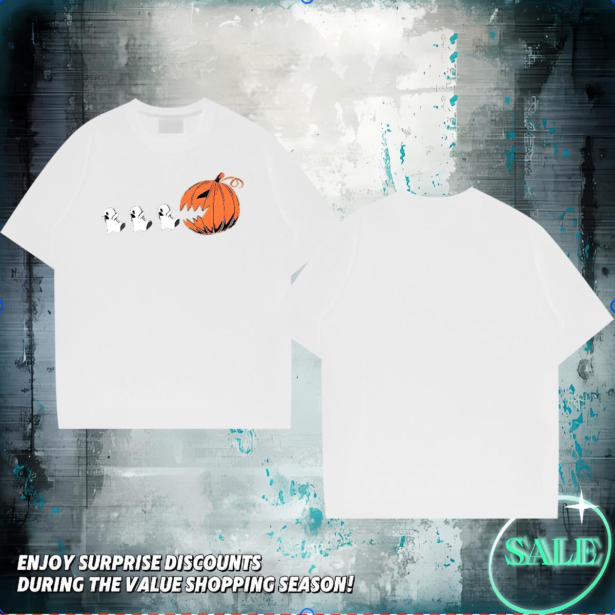 Man T Shirts 230g Cotton monster Casual Daily Wear Breathable Short Sleeve Custom Printing Tshirt for Man Woman Wholesale Unisex Tshirts