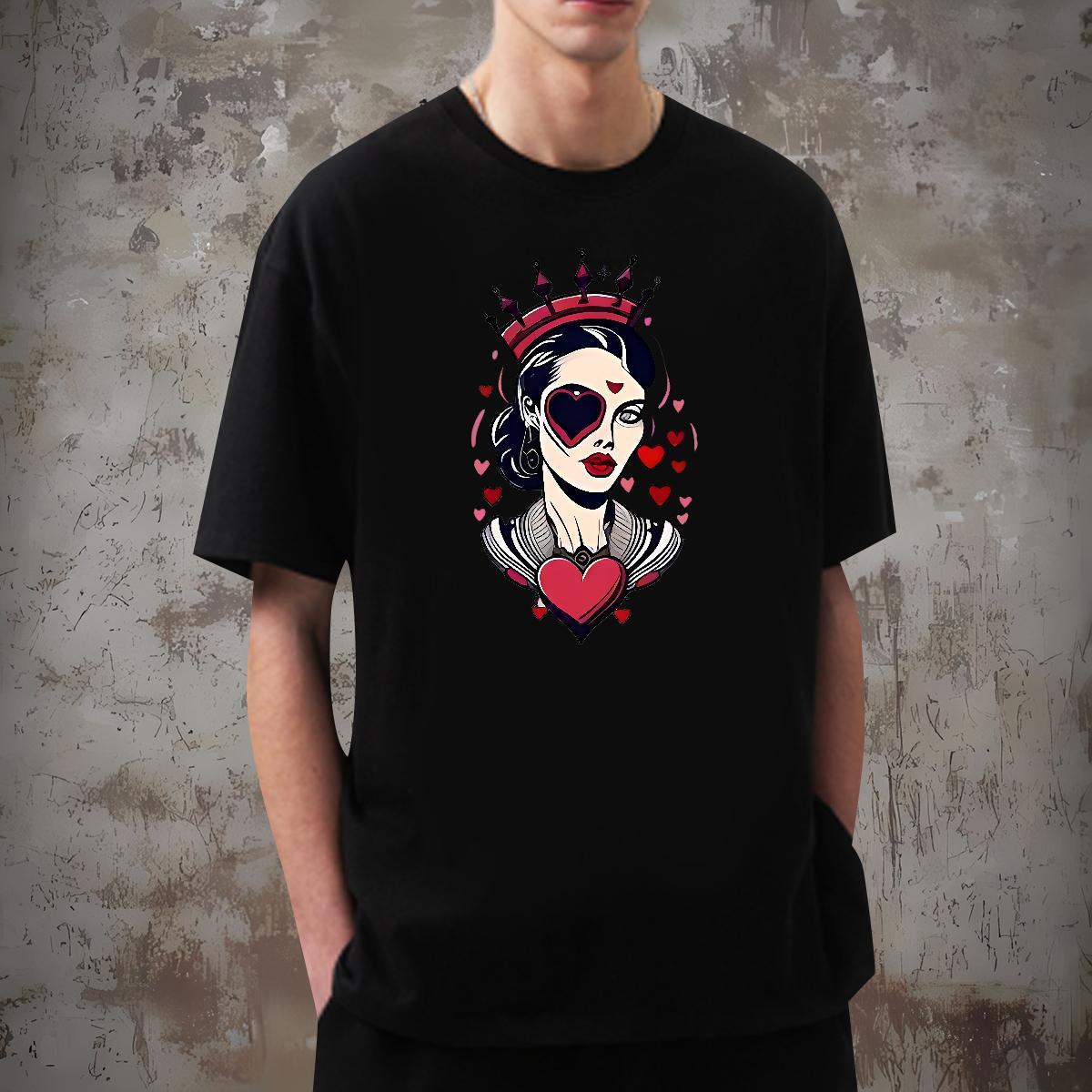 T Shirt For Man 230g Cotton portrait Hip Hop Street Pure Cotton Customized Print Tshirt for Man Woman Fashion Design Soft Clothings